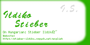 ildiko stieber business card